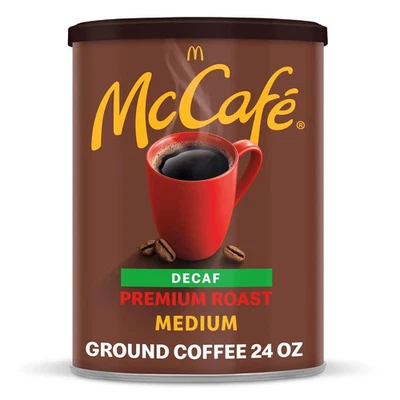 KRAFT US (0044710044602) Mccafe Premium Roast Decaf, Medium Roast Ground Coffee, 24 Oz Canister