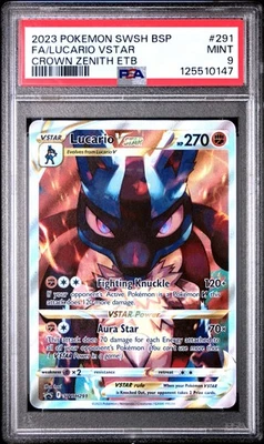 SWSH: Sword & Shield Promo Cards #SWSH291 Lucario VSTAR PSA 9 - Image 1 of 2