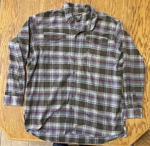 Ariat Rebar Plaid Flannel Shirt Men's 2Xl Workwear Button Up - Picture 1 of 4
