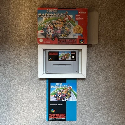 Rare Mario Kart (Rare Red Box) PAL SNES (Complete) Super Nintendo Game - Image 1 of 4