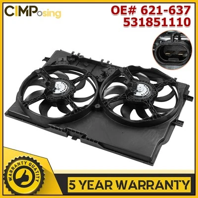 Conjunto de ventilador de refrigeración del radiador para Ram Promaster 1500 2500 3500 2014-2021 V6 3,6 L Foto 1 de 4