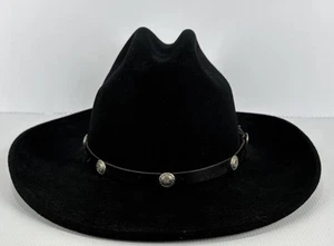 Sheplers By Bailey Wool Western Hat Mens Black Medium Good Condition American - Picture 1 of 7
