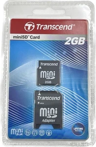 Transcend 2GB microSD Flash Memory Card With Card Adapter  TS2GSDM  - NEW - Picture 1 of 2