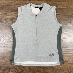 Mountain Hardwear Shirt Womens 12 Gray Sleeveless Half Zip Performance Top USA - Picture 1 of 9