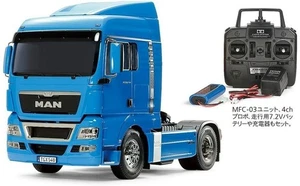 TAMIYA 1/14 RC MAN TGX 18.540 4x2 XLX blu francese trattore camion model... - Foto 1 di 1