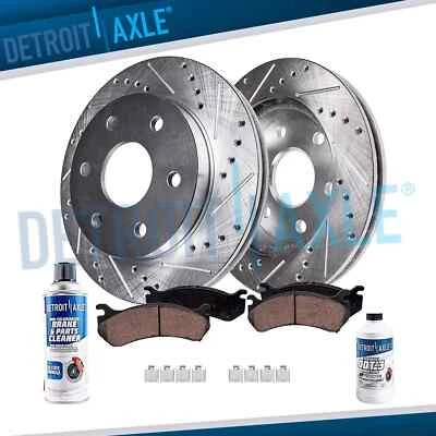 Front Drilled Rotors Brake Pads Kit for Lincoln Navigator Ford F-150 Expedition. - Image 1 of 4