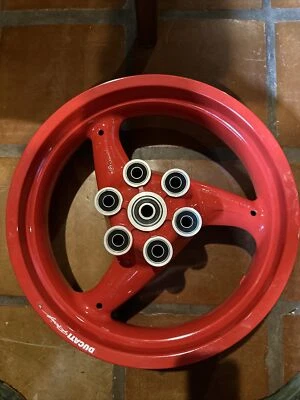02 Ducati Monster 750 Rear Wheel Rim Red 30.7146.00 Brembo  - Image 1 of 4