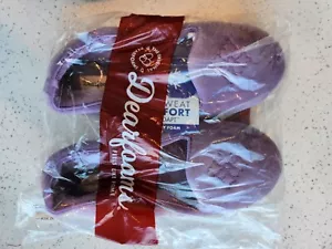 Dearfoams Ciabatte Ricamate Viola Taglia 5-6 - Foto 1 di 5