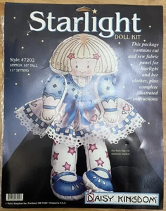 Daisy Kingdom Starlight Doll Kit Style #7202 Nuovo 18” Alto 11” Seduto USA - Foto 1 di 7