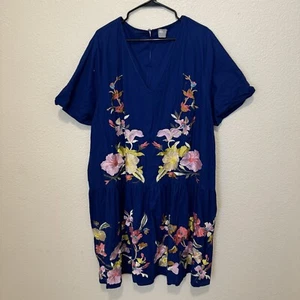 Asos Design Womens Floral Embroidered Midi Dress - Picture 1 of 3