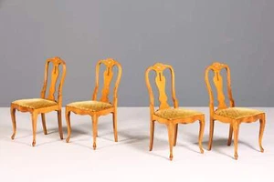 4x Edle Chippendale Stühle Barock Stil Stuhlset Polsterstuhl Set Küchenstühle - Bild 1 von 10