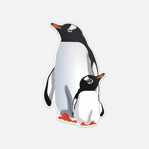 Linda calcomanía adhesiva de vinilo para parachoques de coche familiar animal pingüino - Imagen 1 de 1