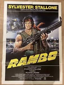 manifesto RAMBO sylvester stallone 1 edizione italiana 1982 A240 2F - Bild 1 von 4