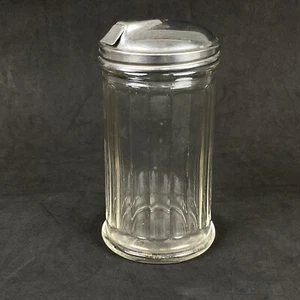 Vintage Chicago Glass Dispenser Sugar Shaker Metal Lid w/Tab Closure - Picture 1 of 7