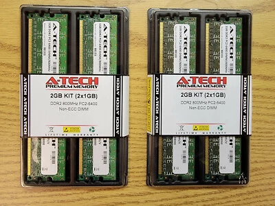 A-Tech 4GB (4X 1GB) Memory RAM Kit for Dell OptiPlex - DDR2 800MHz PC2-6400 - Image 1 of 3