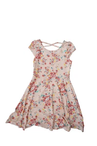 Epic Threads Girls Floral Peach Orange Spring Skater Summer Dress Youth Medium - Picture 1 of 7