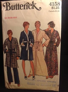 Pattern Butterick 4158, men’s robe vintage size medium - Picture 1 of 2