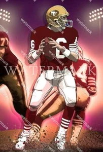 ES474 Joe Montana San Francisco 49ERS Football 8x10 11x14 16x20 Comic Photo - Picture 1 of 1