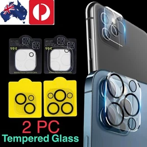 2 X iPhone 12 13 14 15 Tempered Glass Camera Lens Protector 9H 3D - Picture 1 of 26