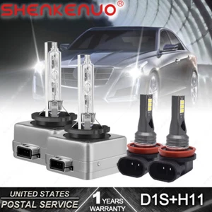 For BMW X5 2007-2015 White Front HID Headlight High-Low + LED Fog Light Bulbs - Picture 1 of 11