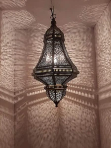 Moroccan Ceiling Fixture Hanging Lamp, Antique Pendant Boho Lights, Night Lights - Picture 1 of 5