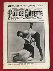 Frank Gotch Champion ��Wrestler�� Gazzetta della Polizia 1 aprile 1916 Christy Mathewson - Foto 1 di 14