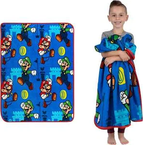 Franco Kids Bedding Super Soft Plush Throw Blanket, 46 in x 60 in, Mario - Picture 1 of 4