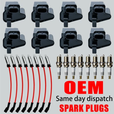 8X Bobina de encendido y bujía de iridio y cable para Chevy GMC 4.8/5.3/6.0/8.1 UF271 Foto 1 de 4