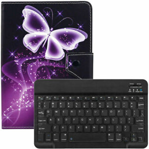 Universal Leather Case Cover W/ Wireless Keyboard For Android Tablet 10"-10.4"