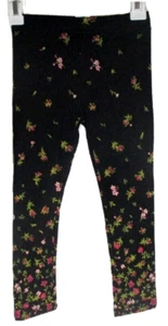 NWT OLD NAVY GIRLS BLACK ROSEBUD FLORAL LEGGINGS PANTS SIZE 5T 5 YEARS - Picture 1 of 4