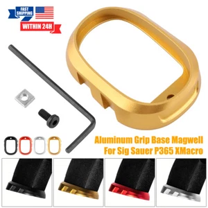 Flared Black Aluminum Magwell For P365 XMacro Grip Module Only OEM 17rd magazine - Picture 1 of 15