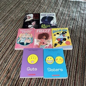 7 Graphic Novel Lot Guts Sister Frizzy Sweet Valley Roller  Girl +  Telgemeier - Picture 1 of 10