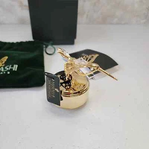 Matashi 24K gold plated humming bird music box crystal NEW - Picture 1 of 6
