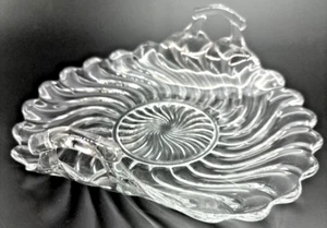 Vintage Fostoria klar Kristall Muffin Tablett, Kolonie Muster, 9,5" rund, gebraucht (A6 - Bild 1 von 12