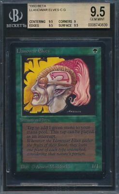 Beta Llanowar Elves BGS 9.5 Graded Magic MTG (0839) -magicgraders- - Image 1 of 3