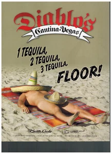 Publicidad impresa DIABLO"S Cantina Las Vegas Monte Carlo Hotel Advertisment - Imagen 1 de 1