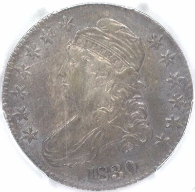 1830 Capped Bust Half Dollar Small 0 Variety AU53 Certified PCGS #83792752 - Image 1 of 4