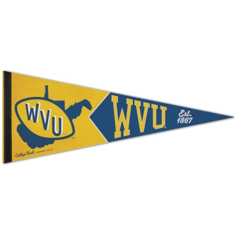 WEST VIRGINIA MOUNTAINEERS VAULT ROLL UP PREMIUM FELT PENNANT 12"x30" WINCRAFT Cover