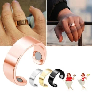 Schmerzlinderung Gewichtsverlust magnetisch verstellbar Ring Linderung Männer Frauen Schmuck Geschenk - Bild 1 von 13