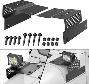 Nilight 2PCS Cowl Pillar Windshield Mounting Brackets for 2018-2022 Wrangler - Picture 1 of 8