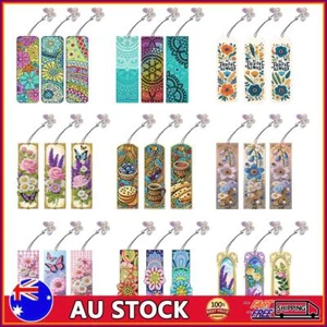 3Pcs Special Shaped Flower Diamond Painting Bookmark Making Kit for Home Office - Picture 1 of 15