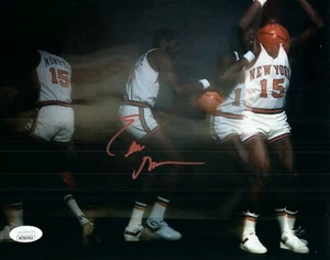Earl "The Pearl" Monroe New York Knicks Signed 8x10 Photo #32 COA 73 NBA Champs - Picture 1 of 1