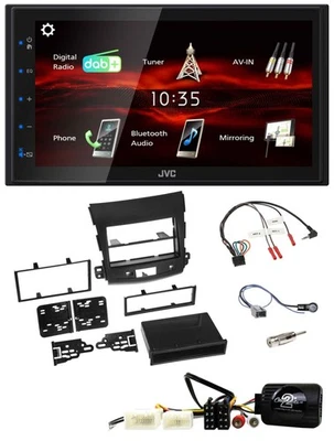 JVC USB Bluetooth Lenkrad DAB 2DIN Autoradio für Mitsubishi 2007-2010 Outlander - Bild 1 von 4