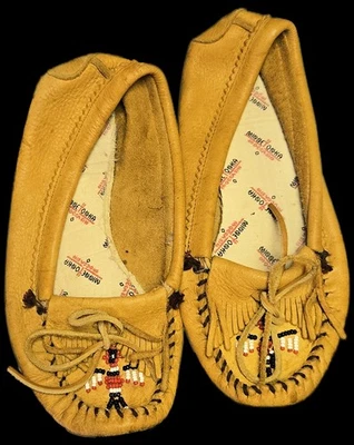 Mocasines Minnetonka Marrón Gamuza Thunderbird Animikii Suela Suave TALLA 6.5 Foto 1 de 4