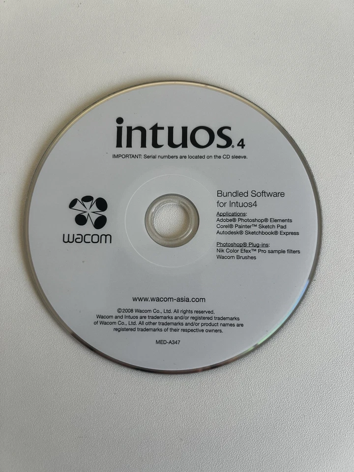 Wacom Intuos 4 Bundled Software Install Disc - Adobe Photoshop Autodesk Etc. - Image 1 of 4