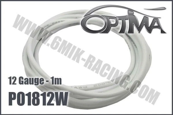 Optima Cavo 12AWG Bianco (spessore 4,5mm) 1:8 Buggy Elettrica (1mt) - PO1812W - Immagine 1 di 1