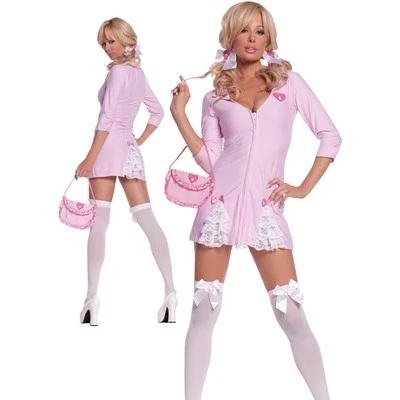 ELEGANT MOMENTS Cute Kandi Striper Women's Adult Halloween Costume
