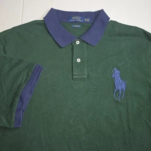 Polo Polo Ralph Lauren Para Hombre XXL Calce Clásico Big Pony Malla Verde -1180 - Imagen 1 de 7