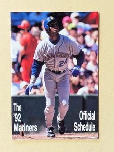 Pocket Schedule - 1992 Seattle Mariners Baseball MLB Ken Griffey Jr  ⚾️⚾️ - Picture 1 of 2