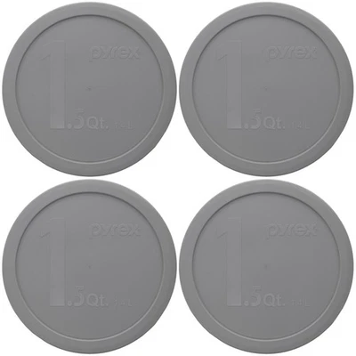 Pyrex 323-PC 1.5qt/1.4L Jet Gray Replacement Lid (4-Pack) - Made in USA — 第 1/4 张图片